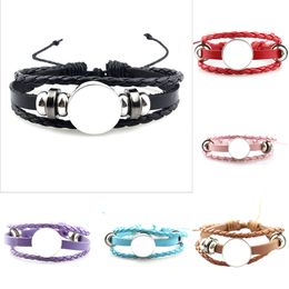 sublimation blanks bracelets Party Favor MDF Braided Hand Rope DIY Photo Valentines Day Gift XD24872