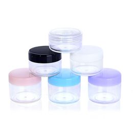 Small Sample Bottles Wax Container 7 Colours Food Grade Plastic Boxes 10g/15g/20g Round Bottom Cream Cosmetic Packaging Box