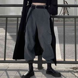 Streetwear Y2k Sweatpants Grey Vintage Cargo Pants Joggers Women With Belt Fashion Harajuku High Waisted Trousers Capri 210415