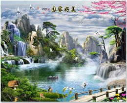 Custom photo wallpapers for walls 3d murals Beautiful pastoral alpine forest tree decoration painting TV background wall papers