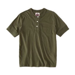 Japanese Harajuku Vintage Short Sleeve Henley Collar T Shirt for Men Urban Boys Streetwear Casual Plus Size 210629