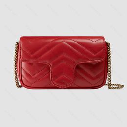 Top quality Handbag Genuine Leather totes women Cross Body Bag Classic letter Mini purse gold Chain Shoulder Bag lady messenger bags 4 Colour