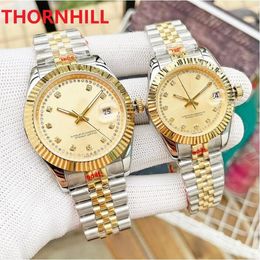 Lovers Women Men Diamonds Watch Top High Quality Automatic Machinery Sports Calendar 2813 Movement 904L Stainless Steel Luminous Waterproof 30M Wristwatch