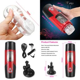 NXY Sex Masturbators Automatic Stretching Male Masturbator Vibrators Vaginal for Men Real Pussy Glans Sucker Machine Erotic Toys Adults Products 220127