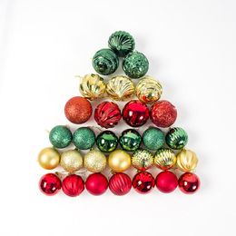 Party Decoration 30Pcs Christmas Tree Decorations PVC Shaped Ball Cristmas Girfs Pendant Home Festival Supplies