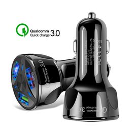 Car USB Charger 9V2A 3 Ports Quick Charge QC3.0 Universal Fast Charging For Smart phone Xiaomi Samsung Galaxy S6 S7 S8 Chargers