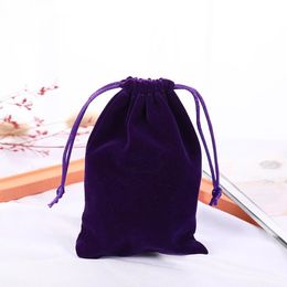 drawstring christmas wrap bags Canada - Jewelry Bags 11Colors Velvet Drawstring Pouches Candy Gift Wrap Bag for Christmas Party Wedding Favors 9*12cm