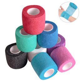 Sizes Colorful Self Adhesive Sports Elastic Bandage Wrap Tape For Ankle Knee Elbow Arm Palm Shoulder Pads Support Protector &