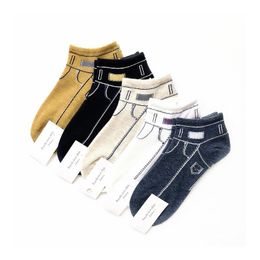 Creative Jeans Shape Socks Mix Colour Women Men Breathable Casual Cotton Sock Fashion Hosiery Wholesale Price
