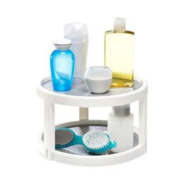 Kitchen Storage & Organisation Double Layers Rotating Oil Salt Sauce Vinegar Rack Seasoning Organiser Space Save Bedroom Plastic Shelf