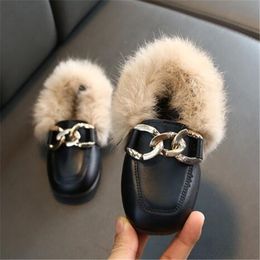 Fashion Kids Shoes Plush Children Loafer Shoes Girls Princess Party Shoes Toddler Boys Casual Sneakers