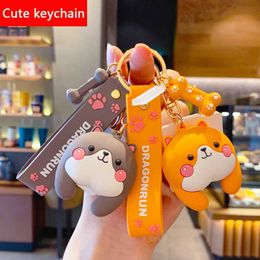 New Fashion Cute Kitten Butt Leather Bag Car Keychain Plastic Soft Rubber Doll Pendant Key Holder Ring Accessories Jewellery Gift G1019