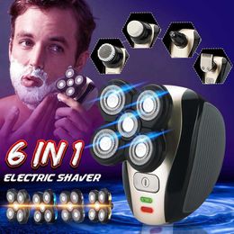 SPZ 6 in 1 Electric Shaver Rechargeable Five Floating Heads Razors Hair Clipper Nose Ear Hair Trimmer Men Facial Cleaning Brush P0817