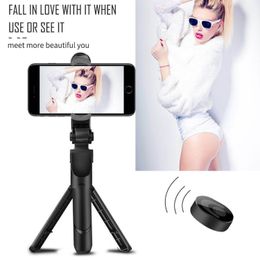 Wireless Bluetooth-compatible Selfie Stick Mini Tripod Monopod with Remote Control for Ios Android Mobile Selfie Timer Shutter 3