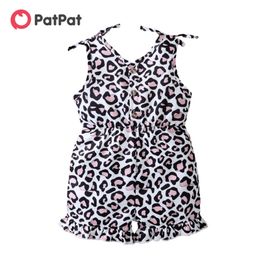 Arrival Summer Baby Girl Casual Leopard Sleeveless Rompers Baby's Clothing 210528