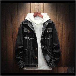 Jackets Outerwear Coats Clothing Apparel Drop Delivery 2021 Mens Clothes Washed Denim Sportsman Casual Fashion Sports Youth Boy Jacket Cotton