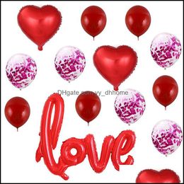 Other Event & Party Supplies Festive Home Garden Romantic Latex Balloons Heart Shaped Love Foil Balloon For Valentines Day Wedding Birthday