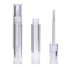 100pcs 7.8ML Round Transparent Lips Glosses Tube With Wand Empty Lip Gloss Tubes Clear
