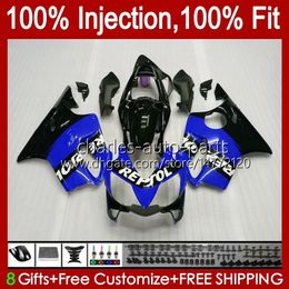 OEM Body For HONDA CBR600FS CBR600F4i F4 i 600CC 01-03 Bodywork 46No.201 CBR 600 F4i 600F4i FS CC 01 02 03 CBR600 F4i 2001 2002 2003 Injection mold Fairing Blue Repsol