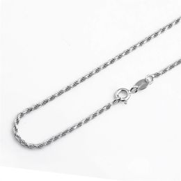 Classic 925 Sterling Silver Chain Necklace for Ladies S925 Twist Rope 5 Pieces