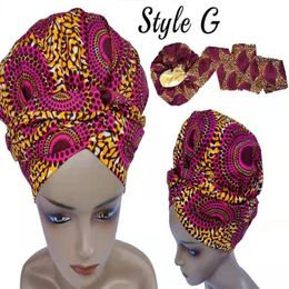 fabric headwrap Australia - African Headwrap Women Wax Fabric Traditional Headtie Scarf Turban SATIN LINED BONNET With Wrap Print Scrub Ethnic Clothing