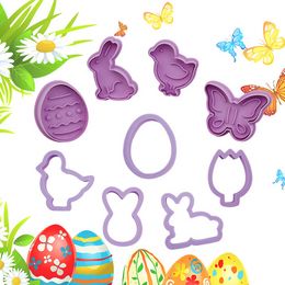 4Pcs/Set Grade Plastic Buttterfly Easter Cookie Mould Biscuit Cutter Baking Tools Easter Egg Die Fondant Cake Tools