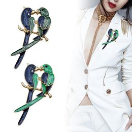 Pins, Brooches Lovely Parrot Brooch Bird Animal For Women And Men Birds Party Weddings Banquet Unisex Scarf Accessories