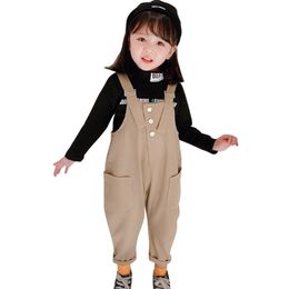 Kids Baby Girls Clothes Clothing Trousers Jumpsuit Playsuit Toddler Infant Girl Long Pants Denim Jeans Overalls 210412