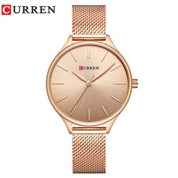 CURREN Fashion Simple Style Ladies Bracelet Watche Dress Wristwatch Quartz Female Clock Gifts relogios feminino 210616