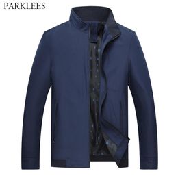 Solid Stand Collar Men Jacket Coat Brand Casual Jacket for Mens Classic Business Men Jackets Coat Zipper Outwear Men Clothes 210524