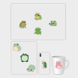 50Pcs-Pack Green Frog Frogs Animal Cute Vinyl Sticker Waterproof Stickers for Water Bottle Laptop Planner Scrapbook Wall Skateboard Journal Organiser Decals