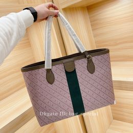 Nuevo bolso de lujo Bolso de hombro para mujeres lienzo cuero grande