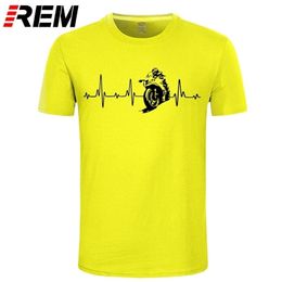 Fashion MOTORBIKE / CYCLE / BIKER HEARTBEAT T-shirt. Modern Bikes Tee shirt 210409