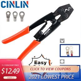 Non-Insulated Terminals Crimper 0.5-38mm Easy Crimp Pliers Wire Connector Electrician Tool Brass & Copper SNB RNB SC UT OT 211110