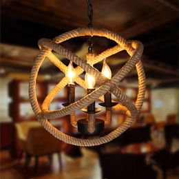 Pendant Lamps Rope Lamp Bedroom Decorative Chandelier Personalized Restaurant Lighting