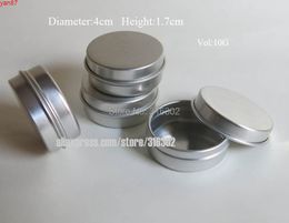 100pcs 10G Aluminum Tin 10cc metal Cosmetic Packaging Container,1/3oz professional cosmetics Jarsgoods qty