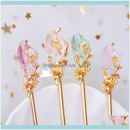 Hair Jewelryhair Clips & Barrettes Vintage Chinese Style Stick Women Metal Rhinestone Chopsticks Hairpin Woman Jewellery Clip Aessories Drop D