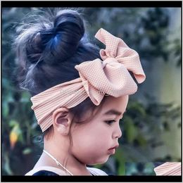 Designers Bands Girls Knitted Fashion Kids Ribbed Cotton Turban Children Flower Headwraps Mgmy Lyjep
