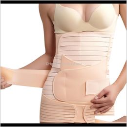 Shapers Womens Underwear Apparel Drop Delivery 2021 Wholesale- Kimisohand 3 In 1 Woman Elastic Postpartum Postnatal Recoery Support Girdle Be