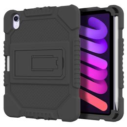 for iPad mini 6 slicone Hybrid Shockproof case stand