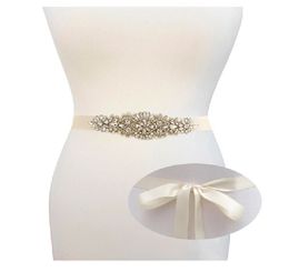 Wedding Sashes Crystal Wedding Belt Handmade Pearls Bridal Gold Rhinestones For Dresses Sashes