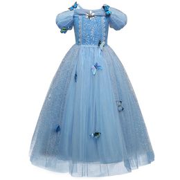 Snow and ice princess dress Cinderella show dress girls dress children's performance
