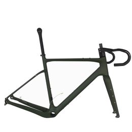 Toray Carbon Fiber T1000 Gravel Bike Frame GR044 All inner cable Flat disc super light Di2 and Mechanical Compatible