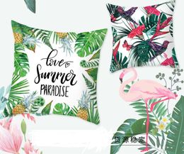 Africa Tropical Plant Printed Pillow Case Green Leaves Pineapple Pillow Cases Cushion Cover Home Decorative Pillowcase