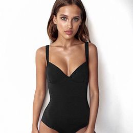 deep v neck fashion black bodysuit women elegant sexy body spaghetti strap bodycon jumpsuit romper summer short h6pu