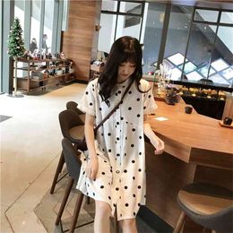 Women's Summer Dress Korean Version of Large Size Loose Cute Age-reducing Short-sleeved Doll Dresses PL195 210506