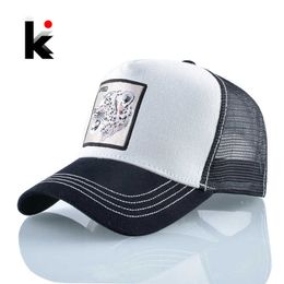 Fashion Animal Baseball Cap Men Women Snapback Hip Hop Draker Caps White Baseball Hat Unisex Mesh Breathable Visor Trucker Bones Q0911