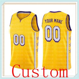 Gold 00 JR 21 Smith Los Jersey Angeles Custom Any name Basketball Jerseys 14 Green 11 Bradley 88 Morris 1 Caldwell-Pope Jersey