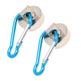 Hooks & Rails Pcs Magnetic 22kg Heavy Duty Hanging Hook Magnet Hanger For Climbing Kitchen Garage Carabiner HookHooks