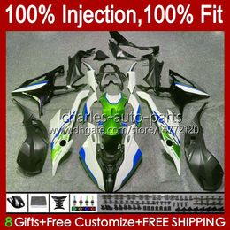 Injection Mould Body For BMW S-1000 S1000 S 1000 RR S1000RR 19 20 21 22 Bodywork 21No.65 S 1000RR S-1000RR Green blue white 2019 2020 2021 S1000-RR 19-21 100% Fit OEM Fairing